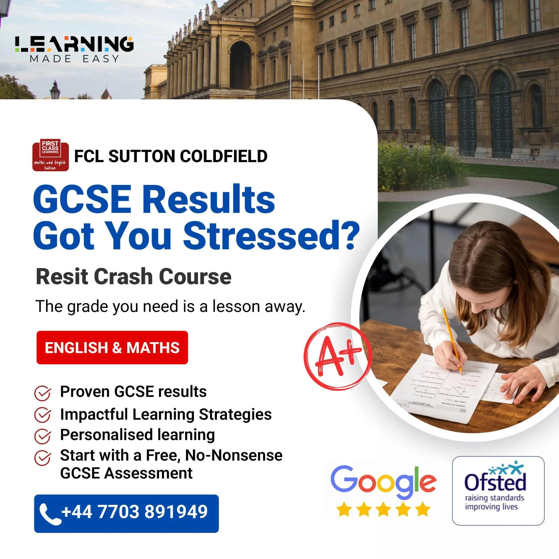 Tutor helping students at LME Academy Sutton Coldfield